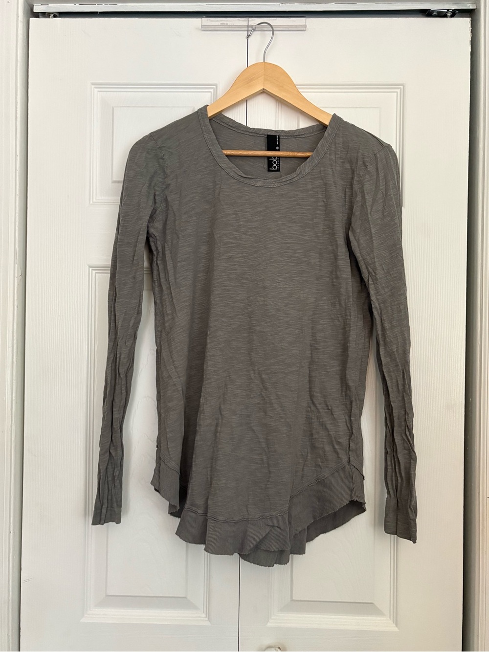 Bobi brand Long-Sleeve Layered Hem Top